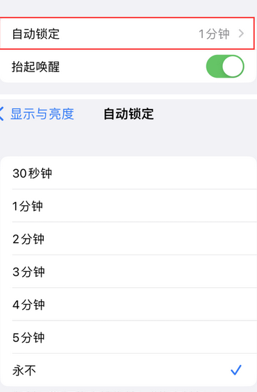榆阳苹果换屏维修分享无法调整iPhone自动锁屏的时间怎么办
